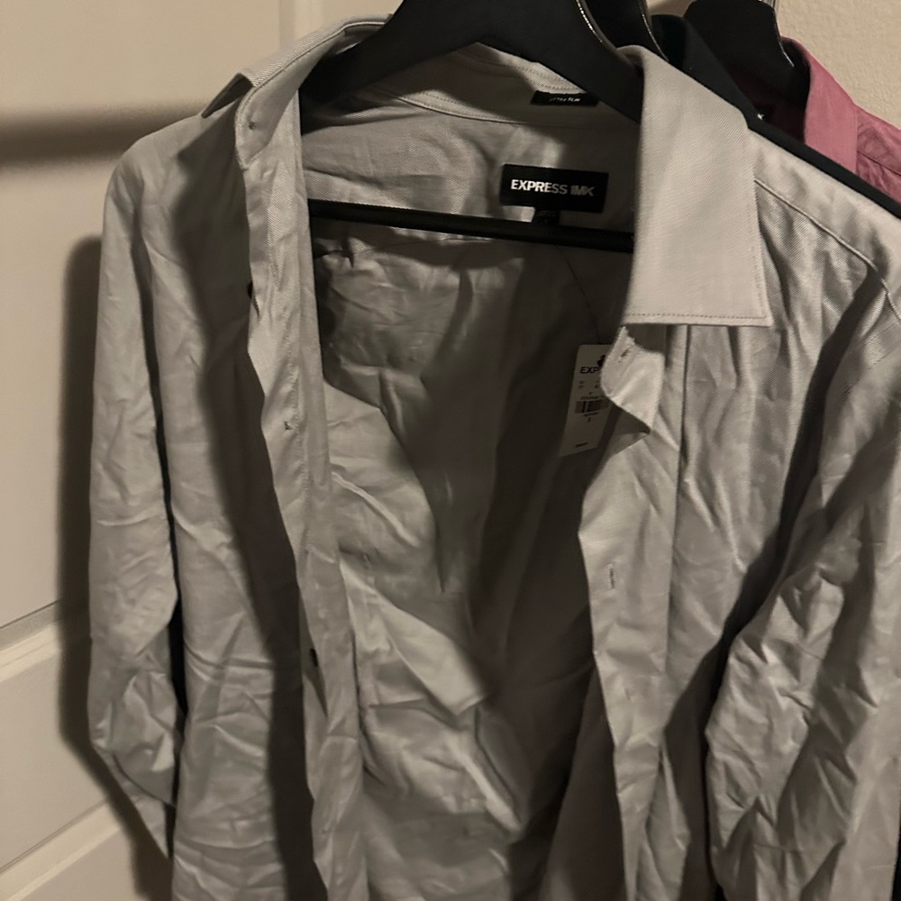 3 Small Express Extra Slim Fit Button Shirt